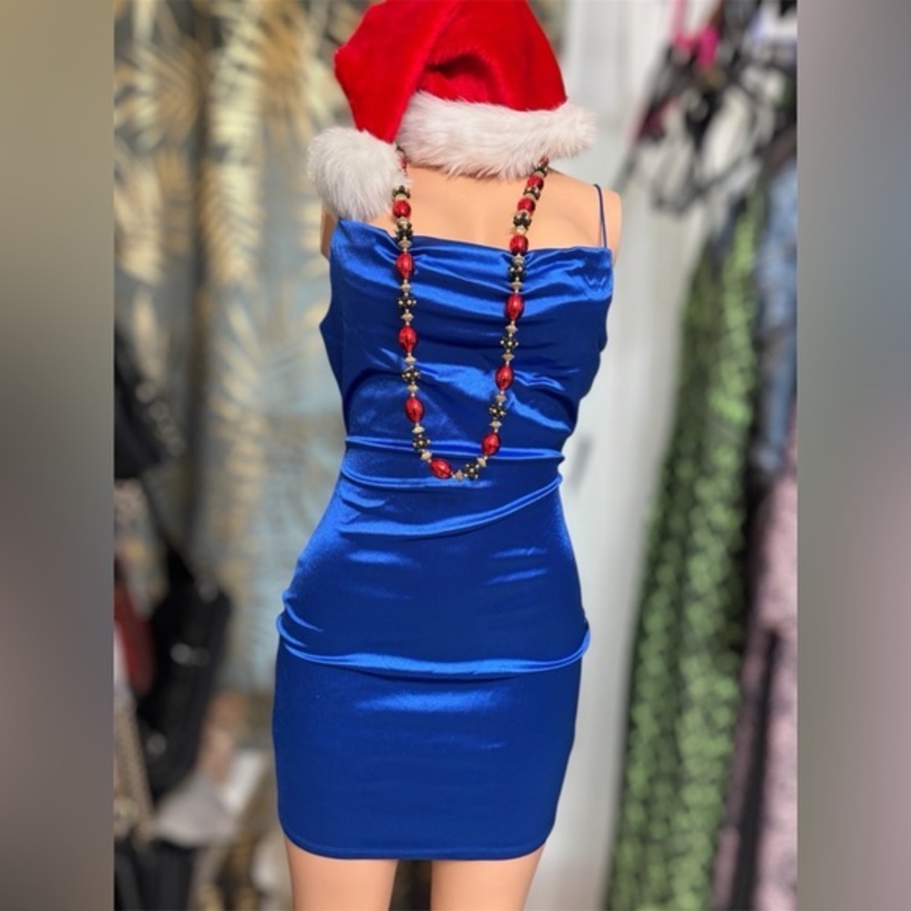 B Darlin Strapless Royal Blue Dress